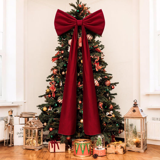 Moño Navideño de Terciopelo Oversized para el Hogar - Image 14