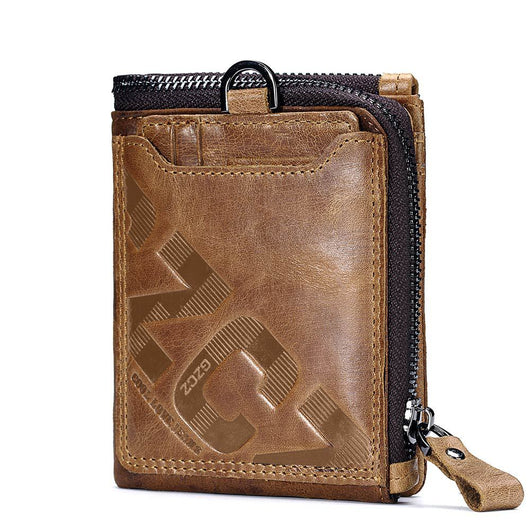 Billetera de Cuero Retro Crazy Cow para Hombre - Image 4