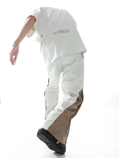 Pantalones Nylon para Hombre con Corte Acampanado y Detalles de Empalme - Image 4