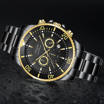 Reloj de Lujo Dorado para Hombre - Acero Inoxidable Resistente al Agua con Esfera Luminosa - Image 26