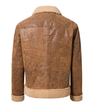 Chaqueta de Cuero Vintage Estilo Casual Americano - Image 16