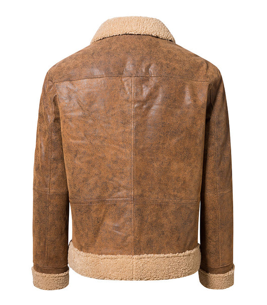 Chaqueta de Cuero Vintage Estilo Casual Americano - Image 16