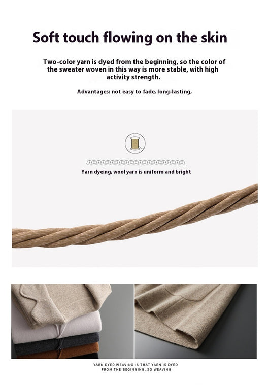 Suéter Saco de Cachemira para Hombre con Cuello Solapa - Tejido Grueso y Cómodo - Image 15