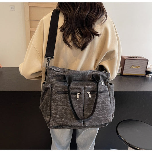 Bolso Tote de Mezclilla Retro Capacidad Extra para Mujer - Image 36
