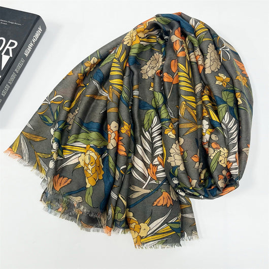 Pashmina Estampada con Borlas para Mujer - Image 11