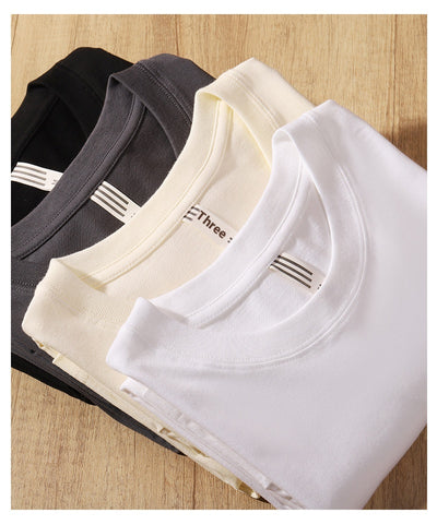 Camiseta Básica de Algodón con Cuello Redondo y Manga Larga para Hombre - Image 21