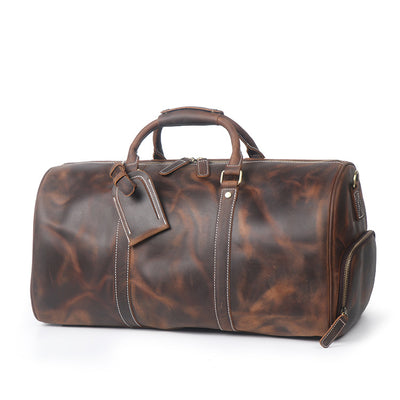 Bolsa de Viaje Cuero Vintage Crazy Horse - Equipaje Deportivo Versátil - Image 8