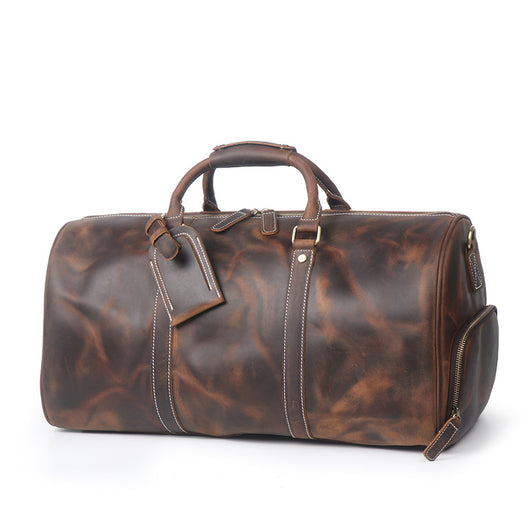 Bolsa de Viaje Cuero Vintage Crazy Horse - Equipaje Deportivo Versátil - Image 8