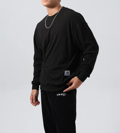 Sudadera Deportiva Jacquard con Rayas, Corte Relajado y Hombros Caídos - Image 6