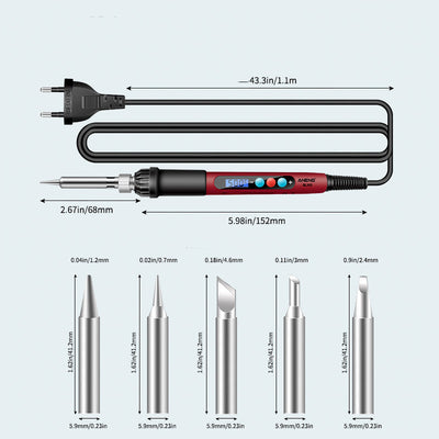 Soldador Eléctrico de Temperatura Constante 60W con Pantalla Digital - Image 3