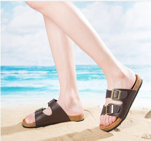 Sandalias Casuales con Hebillas de Corcho - Comodidad y Estilo - Image 2