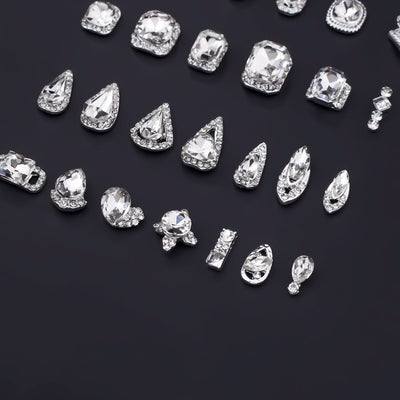 Cristales Rhinestone Planos Blancos K9 Ultra Brillante para Decoración de Uñas - Image 3