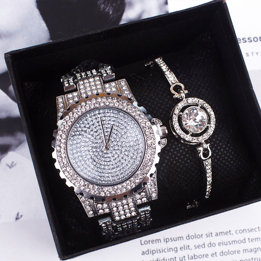 Reloj de Dama con Correa de Acero y Cristales Brillantes Gypsophila - Image 10
