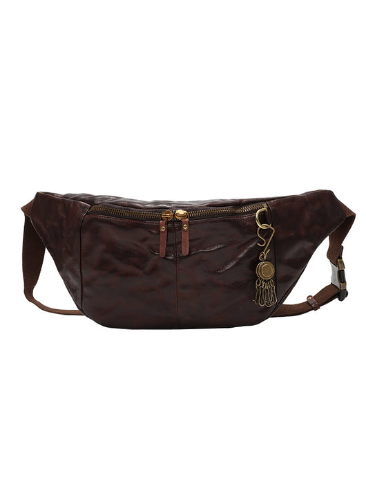 Bolso Bandolera de Cuero Curtido Vegetal Vintage - Image 7