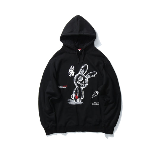 Sudadera con Capucha Estampado Conejo Graffiti para Mujer - Talla Plus - Image 13