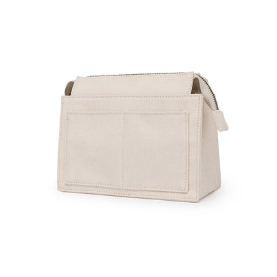Neceser de Lona Blanca Estilo Coreano - Bolsa Cosmética de Algodón Versátil - Image 8