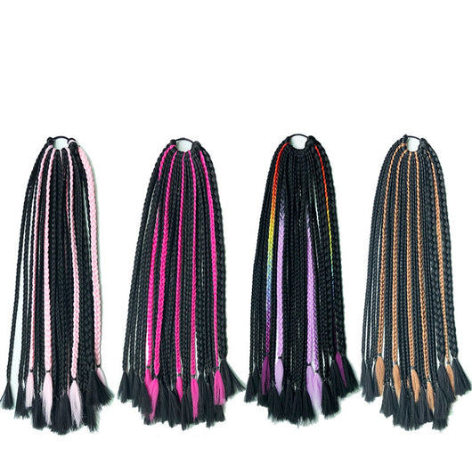 Peluca Trenzas Africanas Coloridas Hip Hop para Mujer - Image 7
