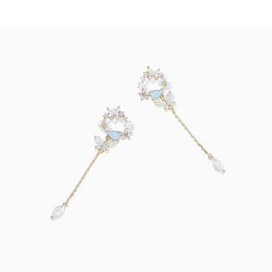Aretes de Plata 925 con Borlas Largas y Aguja - Estilo Elegante para Verano