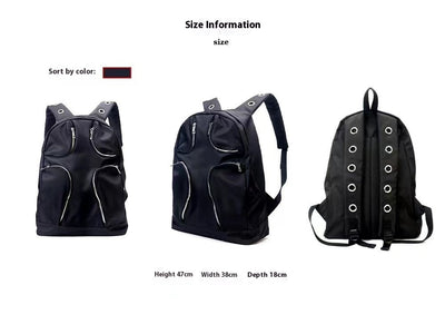 Mochila Táctica Negra de Gran Capacidad con Múltiples Bolsillos - Image 30
