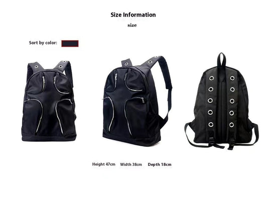 Mochila Táctica Negra de Gran Capacidad con Múltiples Bolsillos - Image 30