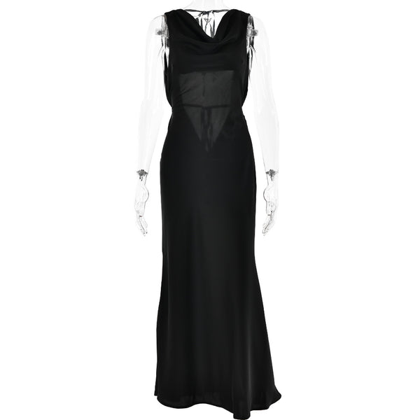 Vestido Largo de Gala con Encaje y Cordones para Mujer - Image 5