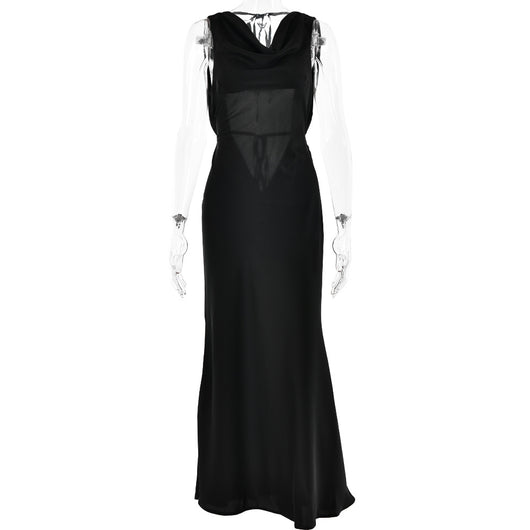 Vestido Largo de Gala con Encaje y Cordones para Mujer - Image 5