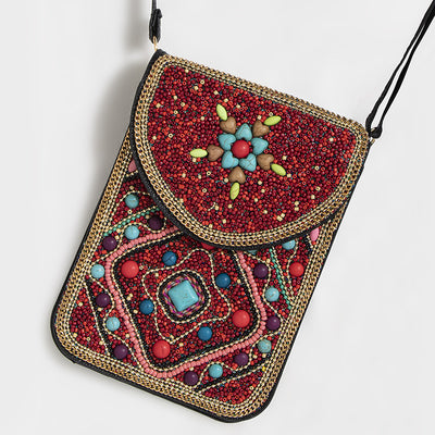 Bolsa Bohemia para Celular con Cuentas y Concha Marina - Image 66