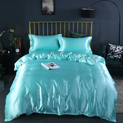 Juego de Cama Funda Nórdica Seda de Hielo Color Puro Verano - Image 14