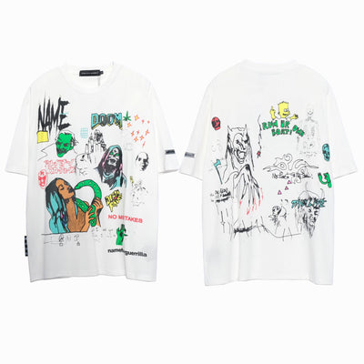 Playera Casual de Verano para Hombre con Diseño Gráfico en Colores Sólidos