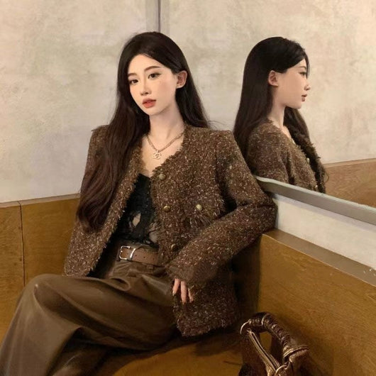 Cardigan Corto de Poliéster con Flecos para Mujer - Image 5