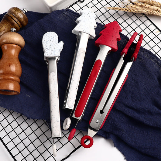 Pinza de Cocina Navideña de Silicona con Cierre Seguro - Accesorio Multiusos para Servir - Image 10