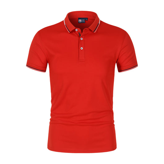 Polo Clásico Liso para Hombre con Cuello de Pie y Mangas Cortas - Image 18