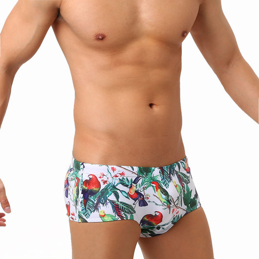 Bóxer de Baño Hombre con Estampado Floral y Aves - Image 8