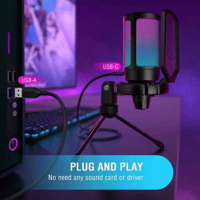 Micrófono Condensador USB para Gaming - PC, PS4 y PS5