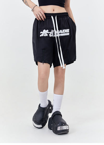 Shorts Retro Street Wuji con Letras - Estilo Urbano para Hombre - Image 9