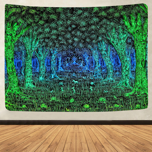 Tapiz Decorativo Colgante con Silueta de Árbol y Mar para Playa - Image 38