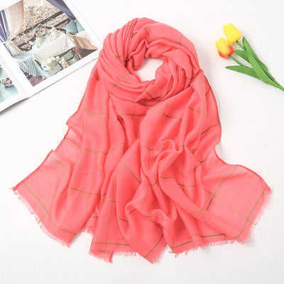 Pañuelo de Algodón y Lino a Cuadros - Image 20