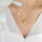 Frosted Texture Cute Butterfly Titanium Steel Suit Necklace Earring Ring Ornament Dorado Necklace