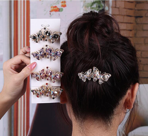 Horquilla Retro con Flequillo Completo y Cristales - Estilo Vintage Chic