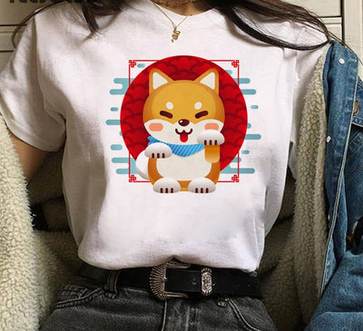 Playera de Pareja Estampado Shiba Inu para Hombre y Mujer - Image 6