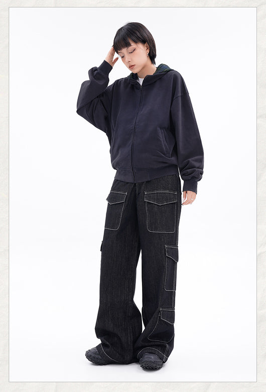 Sudadera con Capucha de Franela a Cuadros para Mujer - Image 13