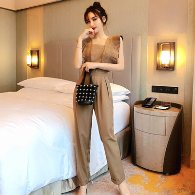 Jumpsuit Elegante de Cintura Alta con Volantes y Piernas Anchas - Image 4