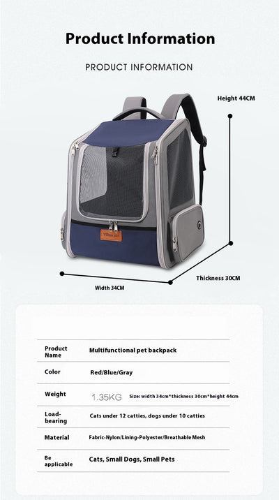 Mochila Transportadora Expandible para Mascotas - Gran Capacidad - Image 8