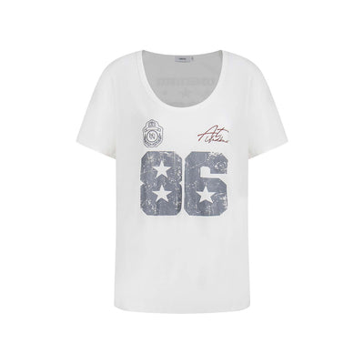 Blusa Estampada American Hot Girl Cuello V Manga Corta - Image 2