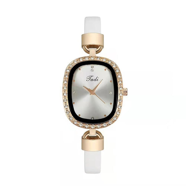 Reloj de Pulsera para Mujer con Brazalete de Diamantes - Conjunto de 2 Piezas - Image 3