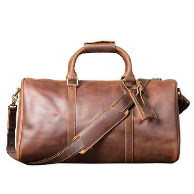 Bolsa de Viaje Retro en Cuero Genuino - Gran Capacidad para Hombre - Image 5