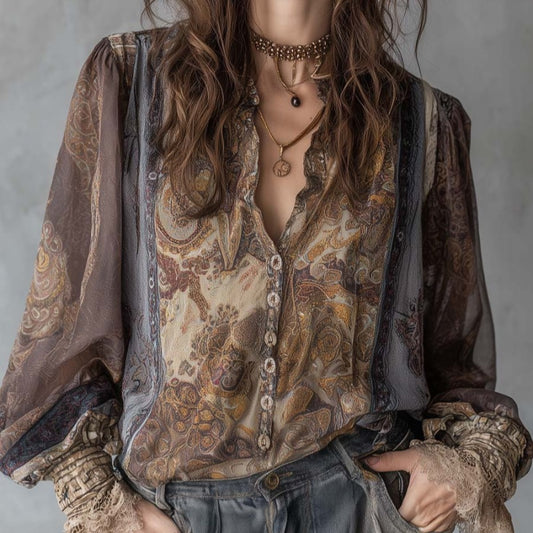 Camisa Suelta de Estilo Europeo y Americano