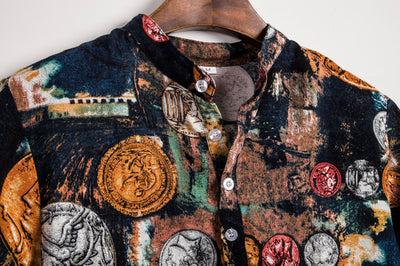 Camisa Casual de Manga Corta Estampada para Hombre - Image 9