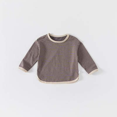 Playera Infantil a Rayas Casual para Otoño - Niños y Niñas - Image 3