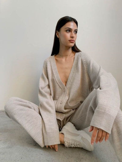 Conjunto de Suéter Holgado Manga Media para Invierno Mujer - Image 6